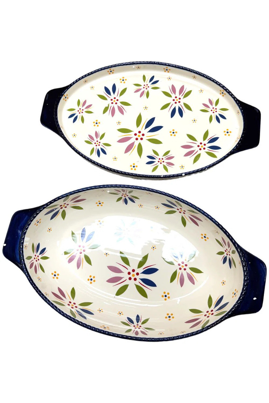 Temp-tations Old World 3-qt Shallow Casserole with Lid-It Confetti